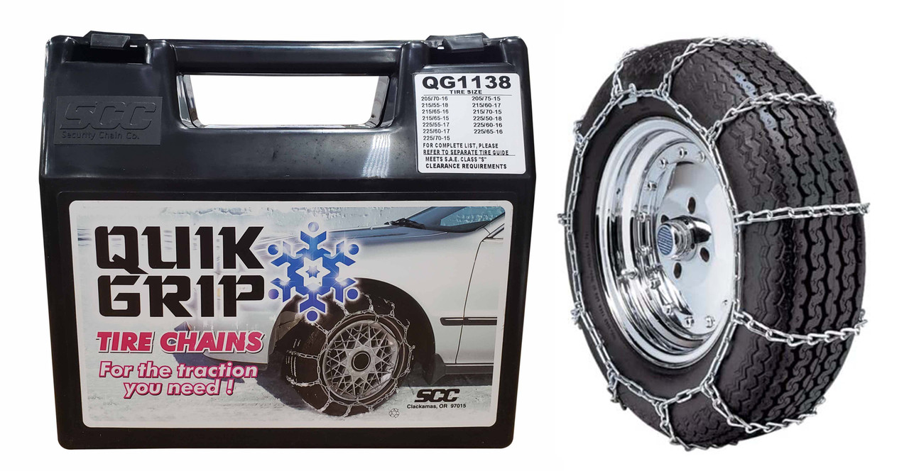 Peerless Tire Chain - Quik Grip Ladder Link - 1 Pair (Tensioner Not Included). Replacement For No. QG1138