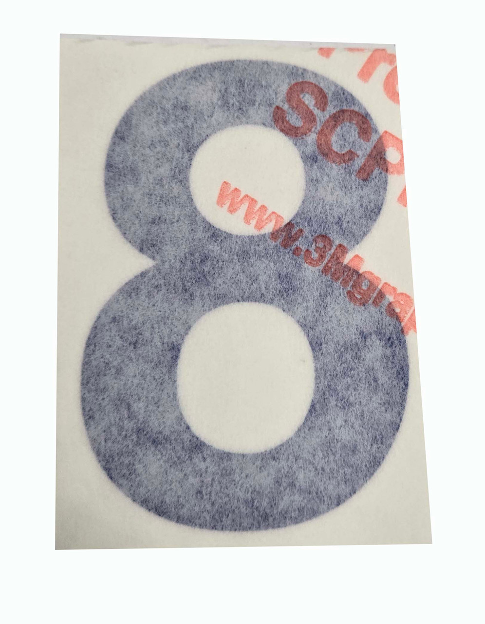 #8, 3 INCH Blue Decal #8, 3 INCH Blue Decal