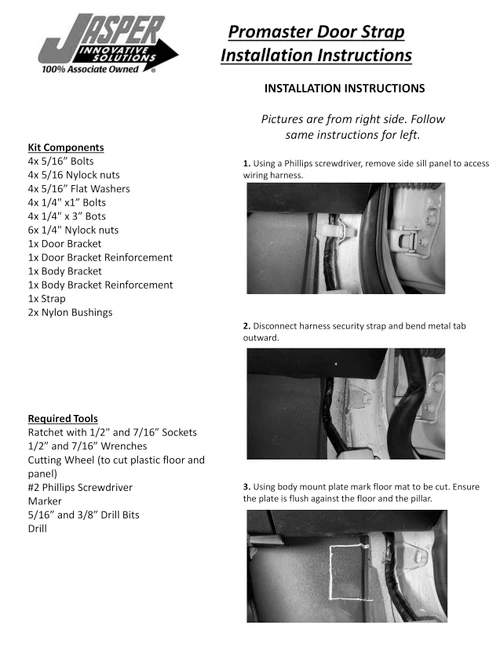 Ram Promaster Door Strap