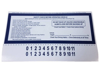 Safety Check Decal (Pkg of 25) - Replacement For No. 85683038