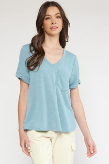 Sage ribbed shirt