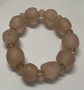 Blush with blush beads bracelet - elastic band