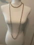 Adjustable length brown bead necklace