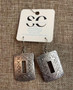 Chunky Square Silver Earrings