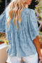 Losse Fitting Medium Sleeve Back Sky Blue