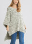 3/4 Sleeve Sweater with High Low Hemline