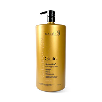 Soupleliss Shampoo Gold Celebration Deep Cleansing Professional Use Hair Care 2.5L/84.53fl.oz
