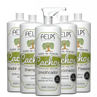 Felps Curls Avocado Oil Complete Kit No Poo 2ABC - 4ABC 5x500ml/5x16.9fl.oz