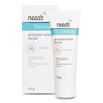 Needs Beauty Facial Sunscreen FPS70 Oil Free Oily Skin Protetor Solar 40g/1.41 oz