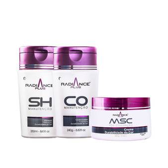S'oller Brasil Radiance Plus Maintenance Color Durability Kit Shampoo + Conditioner and Cream