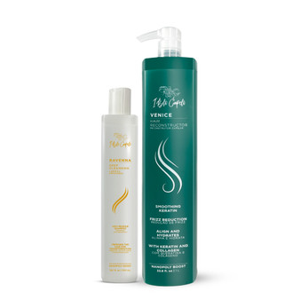 I Belli Capelli Keratin Straightening System + Anti-residue Deep Cleansing Shampoo Kit