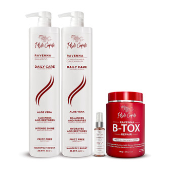 Kit Ravenna Daily Care + B-tox Repair : Hydration, Straightening, and Intense Shine