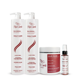 I Belli Capelli Ravenna Daily Care Kit – Shampoo and Conditioner 2x1L + Hair Mask 500g + Hair Oil 60ml