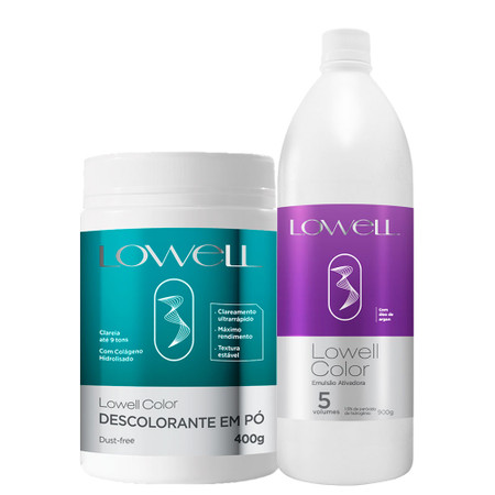 Lowell Color Bleaching Powder + Activating Emulsion Kit 5 Vol. Lowell Color Bleaching Powder + Activating Emulsion Kit 5 Vol.