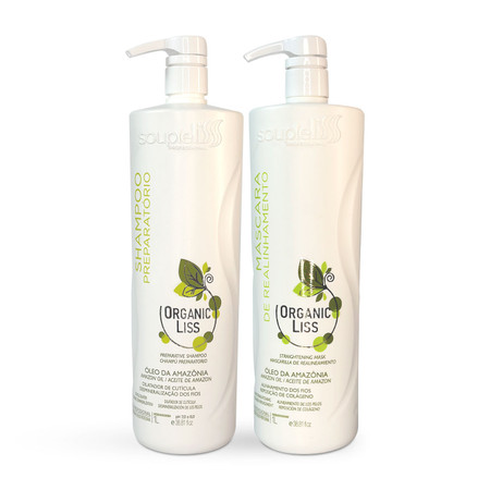 Kit Soupleliss Progressive Organic Liss Hair Straightening Without Formaldehyde 2x1L/2x33.81fl.oz Kit Soupleliss Progressive Organic Liss Hair Straightening Without Formaldehyde 2x1L/2x33.81fl.oz