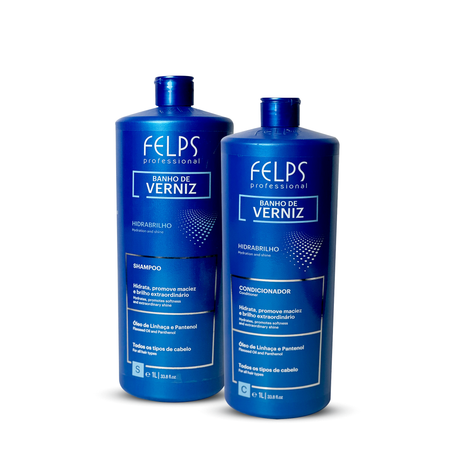 Kit Felps Shampoo Conditioner Varnish Bath Softness and Restoration Banho Verniz 2x1L/2x33.8fl.oz Kit Felps Shampoo Conditioner Varnish Bath Softness and Restoration Banho Verniz 2x1L/2x33.8fl.oz