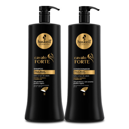 Kit Haskell Shampoo Conditioner Strong Horse Cavalo Forte Healthy Growth Hair Care 2x1L/2x33.8fl.oz Kit Haskell Shampoo Conditioner Strong Horse Cavalo Forte Healthy Growth Hair Care 2x1L/2x33.8fl.oz