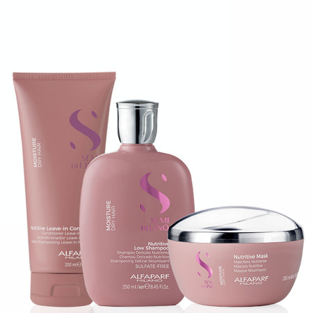 Alfaparf Milano Semi Di LINO Moisture Dry Hair Nutritive  Shampoo/Conditioner/ Mask Kit Home Care Alfaparf Milano Semi Di LINO Moisture Dry Hair Nutritive  Shampoo/Conditioner/ Mask Kit Home Care