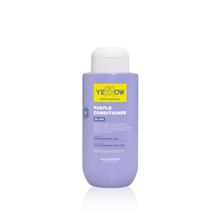 Alfaparf Conditioner Yellow Silver Hair Blonde Açaí Rose of Jericho Hair Care 500ml/16.9fl.oz