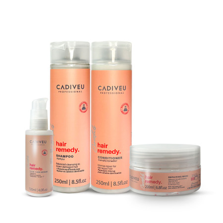 Kit Cadiveu Home Care Leave-in Hair Remedy Complete Hydration SOS Serum Hair Care 4 Units Kit Cadiveu Home Care Leave-in Hair Remedy Complete Hydration SOS Serum Hair Care 4 Units