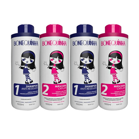 Kit Bonequinha Progressive 2 UN Smooth Perfect Durable Professional Use 4x1L/4x33.8fl.oz Kit Bonequinha Progressive 2 UN Smooth Perfect Durable Professional Use 4x1L/4x33.8fl.oz