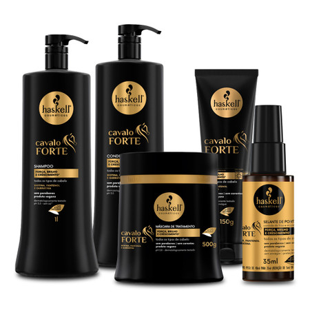 Kit Haskell Cavalo Forte Strength Shine Growth Complete Hydration Nutriotion Hair Care 5 Units Kit Haskell Cavalo Forte Strength Shine Growth Complete Hydration Nutriotion Hair Care 5 Units