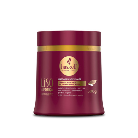 Haskell Mask Liso Força Straighter Hair Máscara Disciplinante Hydration Hair Care 500g/17.6 oz Haskell Mask Liso Força Straighter Hair Máscara Disciplinante Hydration Hair Care 500g/17.6 oz