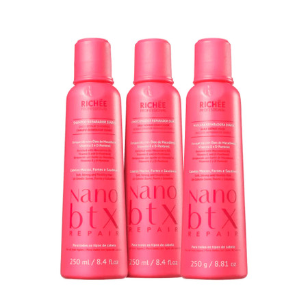 Kit Richée Nano BTX Repair Trio (Shampoo, Conditioner and Repair Mask) Kit Richée Nano BTX Repair Trio (Shampoo, Conditioner and Repair Mask)
