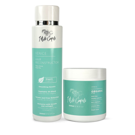 Kit I Belli Capelli Venice Hair Reconstructor Smoothing Keratin 500ml/16.9 fl.oz and Venice Organic Treatment B-Tox 500g/17.60 oz Kit I Belli Capelli Venice Hair Reconstructor Smoothing Keratin 500ml/16.9 fl.oz and Venice Organic Treatment B-Tox 500g/17.60 oz