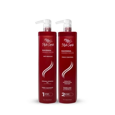 Kit I Belli Capelli Ravenna Cirurgia Capilar Keratin Smoothing System 2x1L/2x33.8 fl.oz