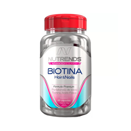 Nutrends Biotin Growth and Strengthening of Hair and Nails Without Flavor - 60 Capsules Nutrends Biotin Growth and Strengthening of Hair and Nails Without Flavor - 60 Capsules