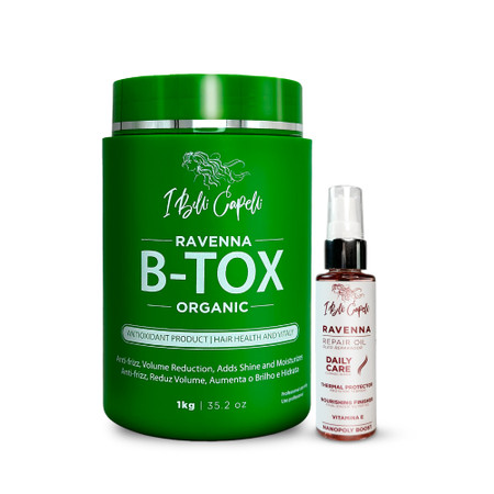 Kit I Belli Capelli Ravenna B-tox Organic Mask + Repair Oil – Natural Treatment for All Hair Types