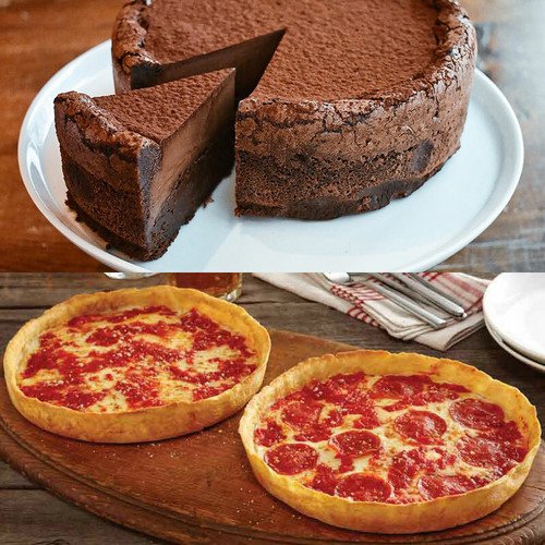 Beatrix Tall, Dark & Handsome Chocolate Cake & 2 Lou's Pizzas