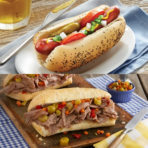 Vienna Beef Hot Dog Kit and Italian Beef Kit Combo