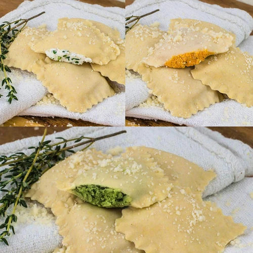 Perfect Pasta Gluten Free Four Cheese, Spinach and Butternut Squash Ravioli with Sauces