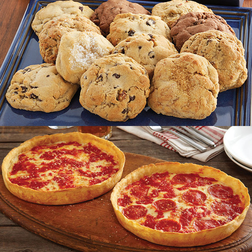 Carol's Cookies Large Gift Box & 2 Lou's Pizzas