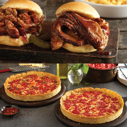 Real Urban BBQ Brisket Kit and 2 Lou Malnati's pizzas