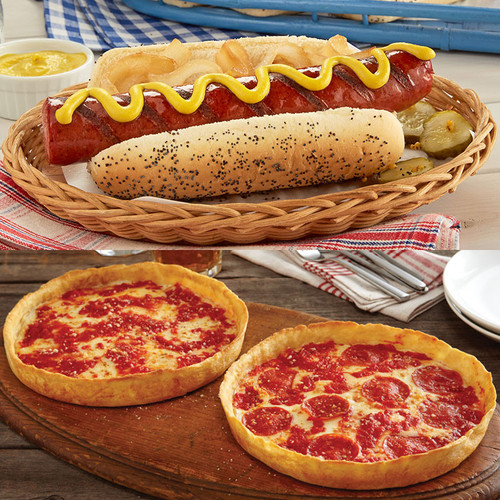 Portillo's Maxwell Street Polish Sausage Kit & 2 Lou's Pizzas