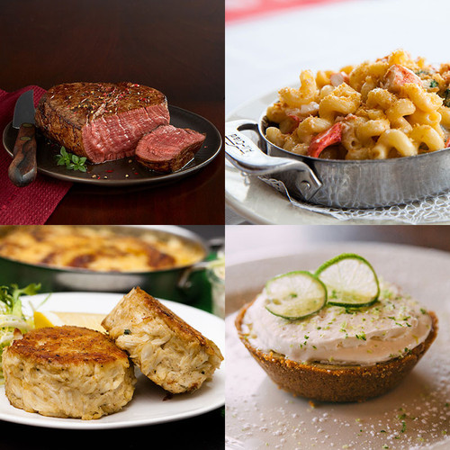 2 Wildfire 8-oz. Filets, Shaw's Crab House Lobster Mac, Crab Cakes, & 2 Mini Pies