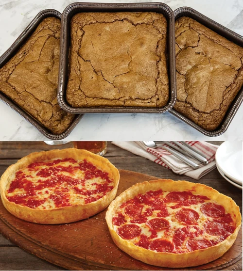 Sweet Ali's Gluten Free Brownie and 2 Lou Malnati's Gluten Free pizzas