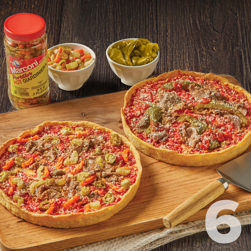 6 Lou Malnati's x Portillo's Italian Beef Deep Dish Pizzas