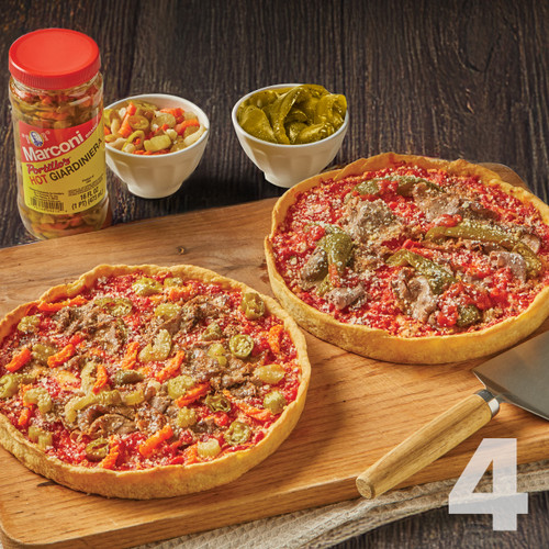 4 Lou Malnati's x Portillo's Italian Beef Deep Dish Pizzas