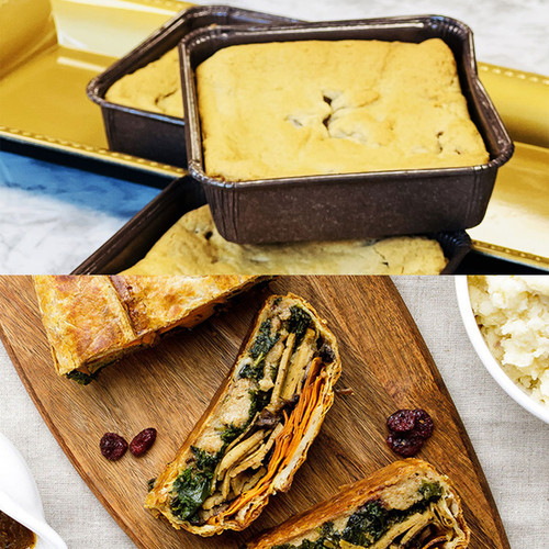 Native Foods Vegan Leaf Wellington & Sweet Ali's Vegan Chocolate Chunk Cookie