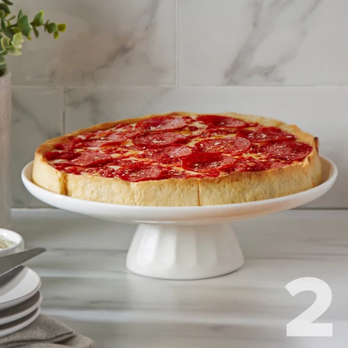 2 Lou Malnati's Sausage Pepperoni Deep Dish pizzas