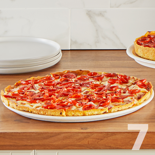 7 Thin Crust Triple Pepp Pizzas