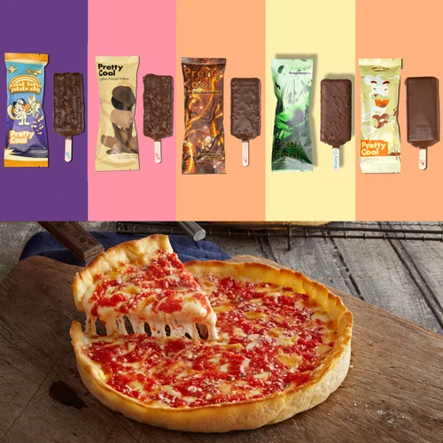 Pretty Cool Chocolate Dipped Indulgence Box and 2 Deep Dish pizzas