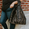 Foldable Shopping Bag - Eagle Crest (Black)