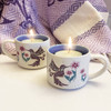 Ceramic Espresso Mugs - Set of 2  (Hummingbird)