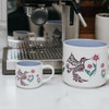 Ceramic Espresso Mugs - Set of 2  (Hummingbird)