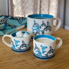 Ceramic Espresso Mugs - Set of 2  (Orca Family)